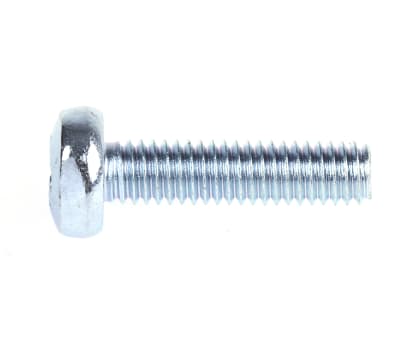 Product image for ZnPt steel cross pan head screw,M4x16mm