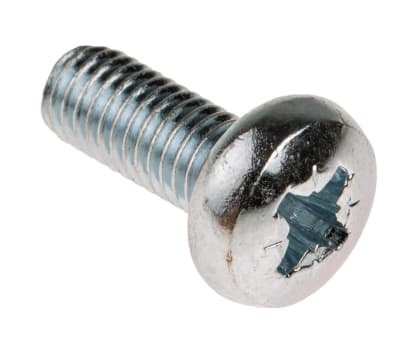 Product image for ZnPt steel cross pan head screw,M5x12mm