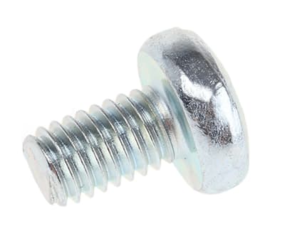 Product image for ZnPt steel cross pan head screw,M6x10mm