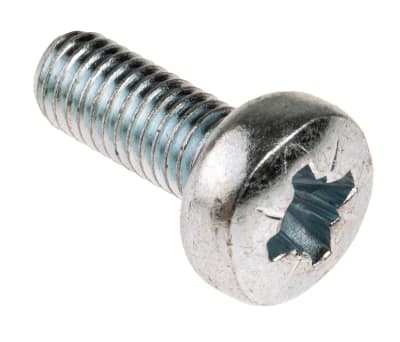 Product image for ZnPt steel cross pan head screw,M6x16mm