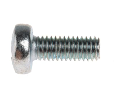 Product image for ZnPt steel cross pan head screw,M6x16mm