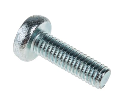 Product image for ZnPt steel cross pan head screw,M6x20mm