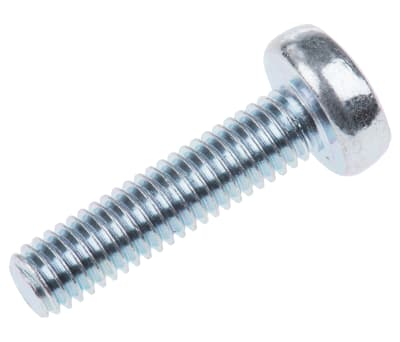 Product image for ZnPt steel cross pan head screw,M6x25mm
