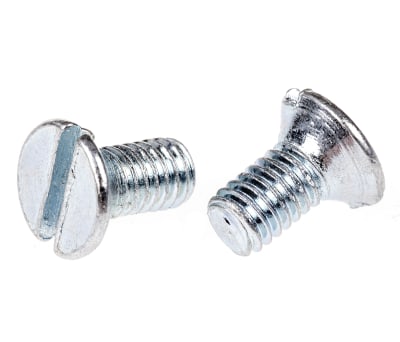 Product image for ZnPt steel slotted csk head screw,M3x6mm