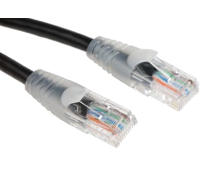 Product image for Patch cord Cat 5e UTP PVC 0.5m Black