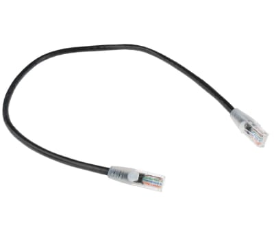 Product image for Patch cord Cat 5e UTP PVC 0.5m Black