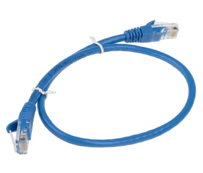 Product image for Patch cord Cat 5e UTP PVC 0.5m Blue