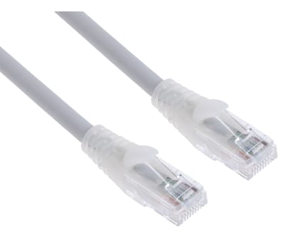 Product image for RS PRO Grey Cat6 Cable U/UTP LSZH Male RJ45/Male RJ45, 3m
