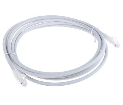 Product image for RS PRO Grey Cat6 Cable U/UTP LSZH Male RJ45/Male RJ45, 3m