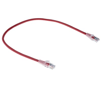 Product image for Patch cord Cat 5e UTP PVC 0.5m Red