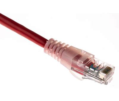 Product image for Patch cord Cat 5e UTP PVC 0.5m Red