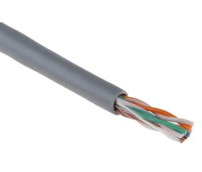 Product image for Cable Cat 5e UTP solid 24 AWG 100MHz PVC