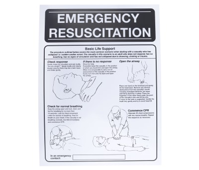 Product image for PVC wall chart 'EMERGENCY RESUSCITATION'