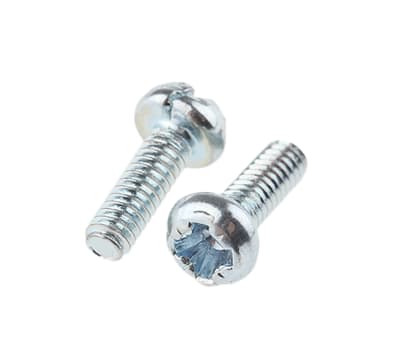 Product image for ZnPt steel cross pan head screw,M2x6mm