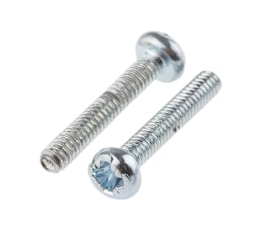 Product image for ZnPt steel cross pan head screw,M2x12mm