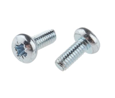 Product image for ZnPt steel cross pan head screw,M2.5x6mm