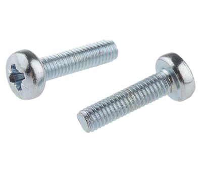 Product image for ZnPt steel cross pan head screw,M3x12mm