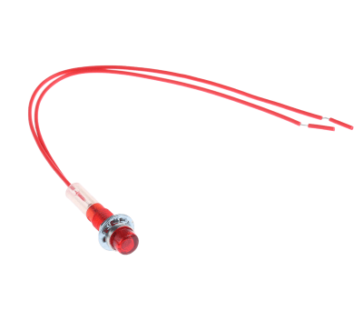 Product image for 6.4MM RED NEON PANEL INDICATOR,250VAC