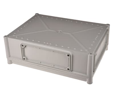 Product image for IP67 enclosure w/grey lid,380x280x130mm