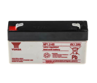 Product image for NP SEALED LEAD ACID BATTERY,6V 1.2AH