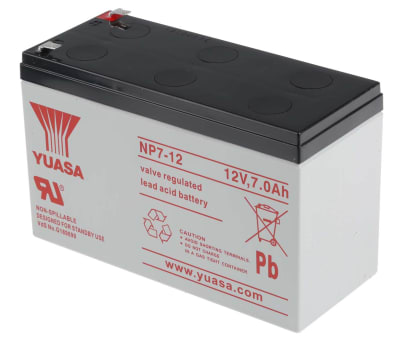 Product image for Yuasa NP7-12 Lead Acid Battery - 12V, 7Ah