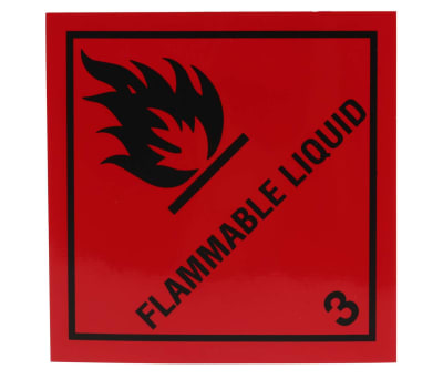 Product image for SAV label 'FLAMMABLE LIQUID',100x100mm