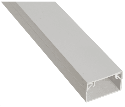 Product image for WHITE PVC STD MINI TRUNKING,25X16MM 3M L