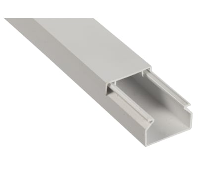 Product image for WHITE PVC STD MINI TRUNKING,25X16MM 3M L