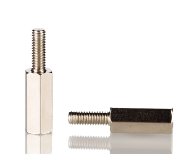 Product image for Brass M-F threaded hex spacer,M3x15mm