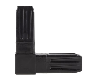 Product image for Black 2 way square tube connector