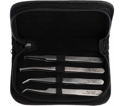 Product image for 4 piece SMT tweezer set,120mm L