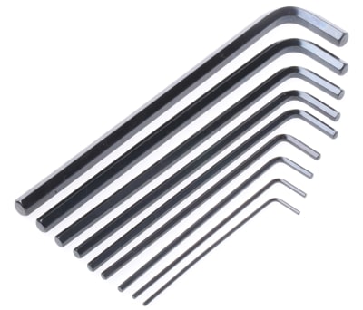 Product image for 9pcs Lshape imperial longarm hex key set