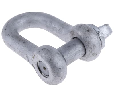 Product image for Galvanised steel D shackle w/pin,2.5ton