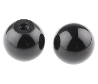 Product image for Wood filled phenolic ball knob,M10x44mm