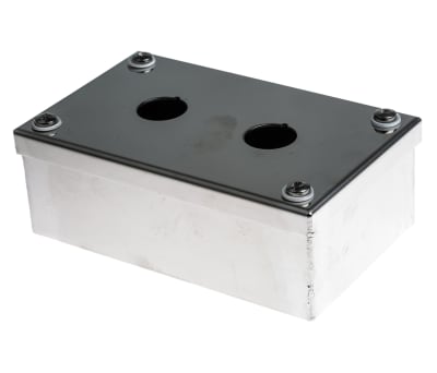 Product image for IP65 2 way s/steel pushbutton enclosure