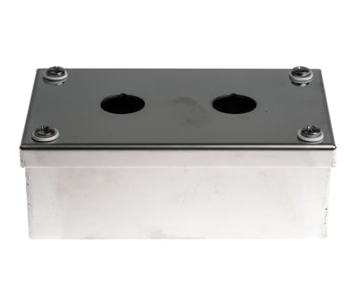 Product image for IP65 2 way s/steel pushbutton enclosure