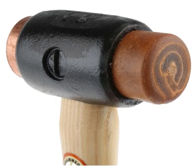 Product image for Copper and hide hammer,1.5lb