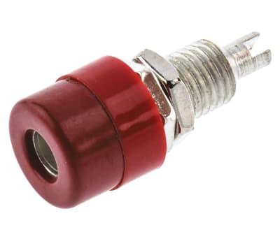 Product image for Red panel socket,4mm