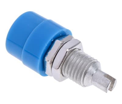 Product image for Hirschmann Test & Measurement Blue Female Banana Socket - Solder Termination, 30 V ac, 60V dc, 32A