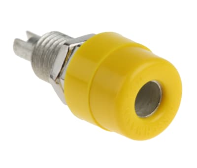 Product image for Yellow panel socket,4mm