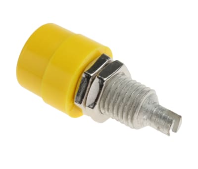 Product image for Yellow panel socket,4mm