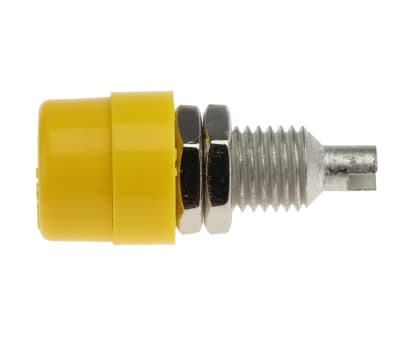 Product image for Yellow panel socket,4mm