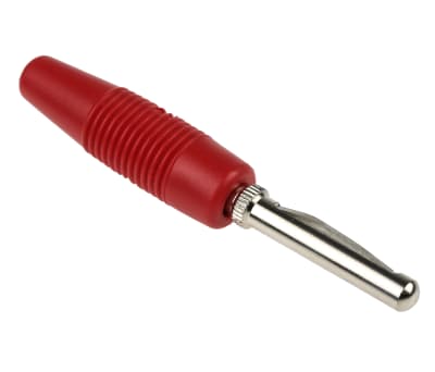 Product image for PLUG, VON 30, 4mm,  SOLDER, RED,Cat 1