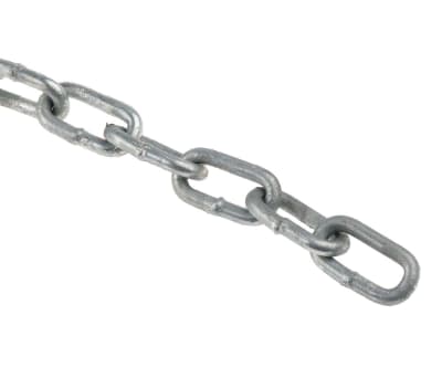 Product image for 10m galvanised steel chain,16Lx3mm dia