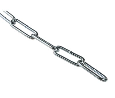 Product image for 10m Zn plated steel chain,24Lx2.5mm dia