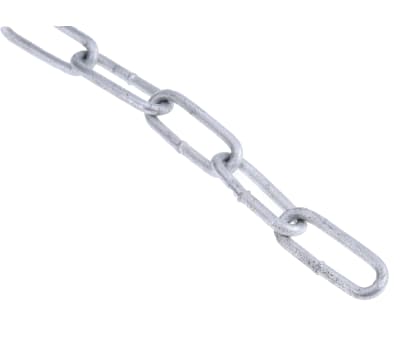 Product image for 10m Zn plated steel chain,26Lx3mm dia