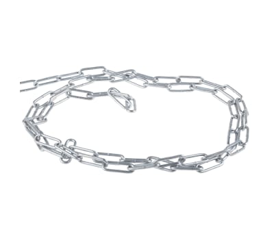 Product image for 10m Zn plated steel chain,26Lx3mm dia