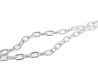 Product image for 10m Zn plated steel chain,19Lx4mm dia