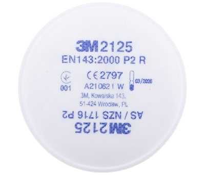 Product image for P2SL 2125 FILTER FOR RESPIRATOR