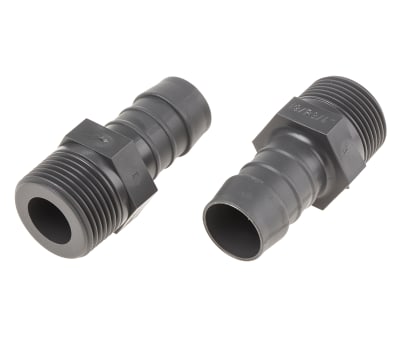 Product image for Straight conn,3/4in BSPT 19mm ID hose